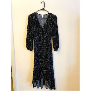 Midi High Low Long Sleeve Dress